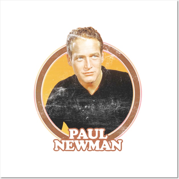 Paul Newman / Retro Aesthetic Fan Art Design Wall Art by DankFutura